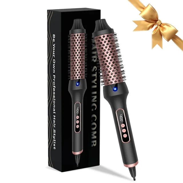 Versa-brush - 3 in 1 Ionic Hot brush - hair straightener & hair curler for women