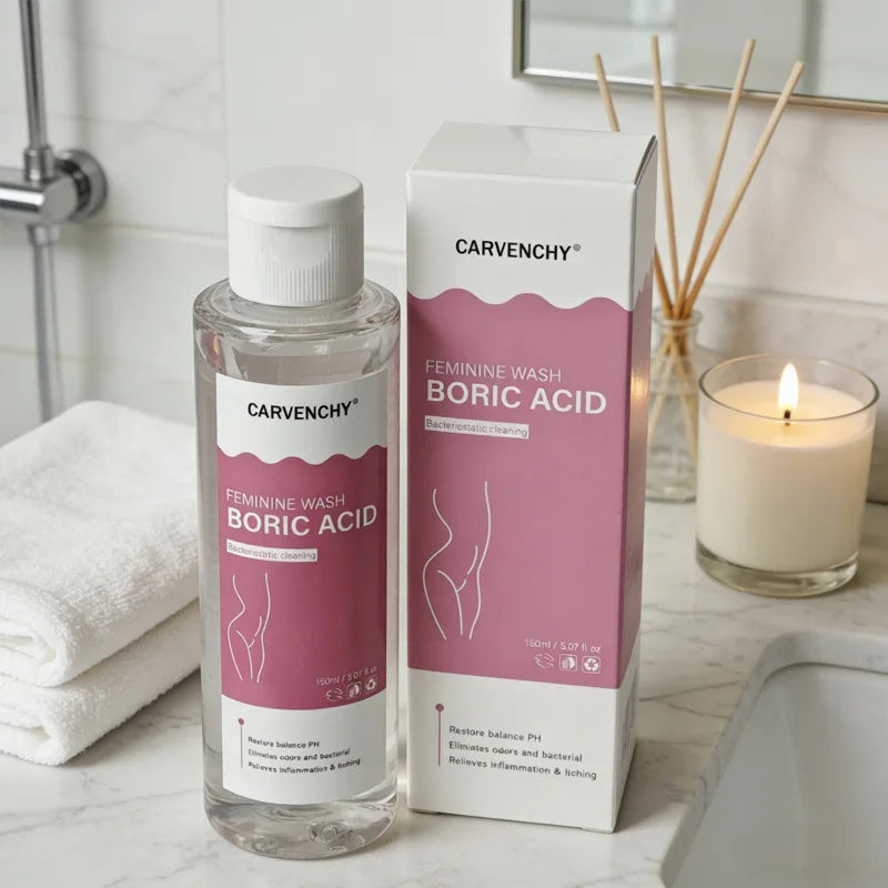 pH Balance Feminine Wash with Boric Acid - Supports Odor Control - Cleanses Discharge -