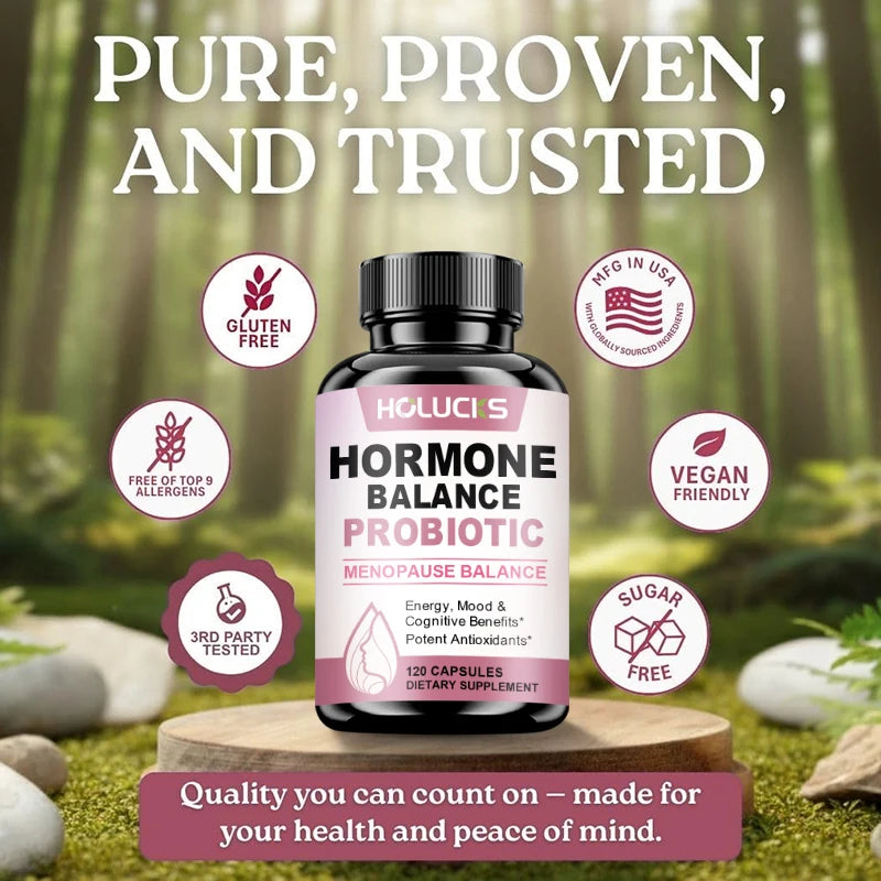 HormoBiome - Hormone Balance Probiotic, Supports Menopause Balance, Relieves Fatigue, Mood Swings, Improve Digestion & Metabolism