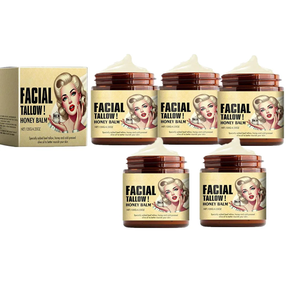 120g Grass Fed - Beef Tallow & Honey Cream - Face & Body Skin Care