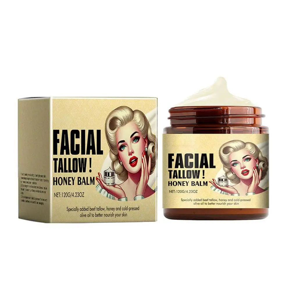 120g Grass Fed - Beef Tallow & Honey Cream - Face & Body Skin Care