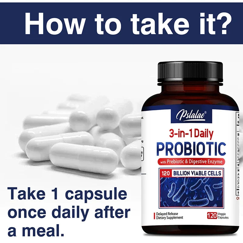 ENZBIO - Probiotics + Prebiotics + Digestive Enzymes - Promote Intestinal Flora Digestive Health Women & Men Provide Lasting Energy