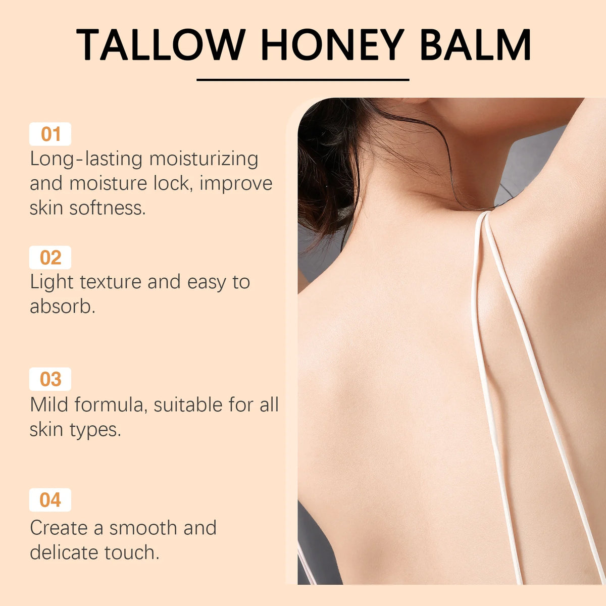 Honey & Tallow Pure Balm - Skin Hydrating - Face & Body moisturizing Lotion