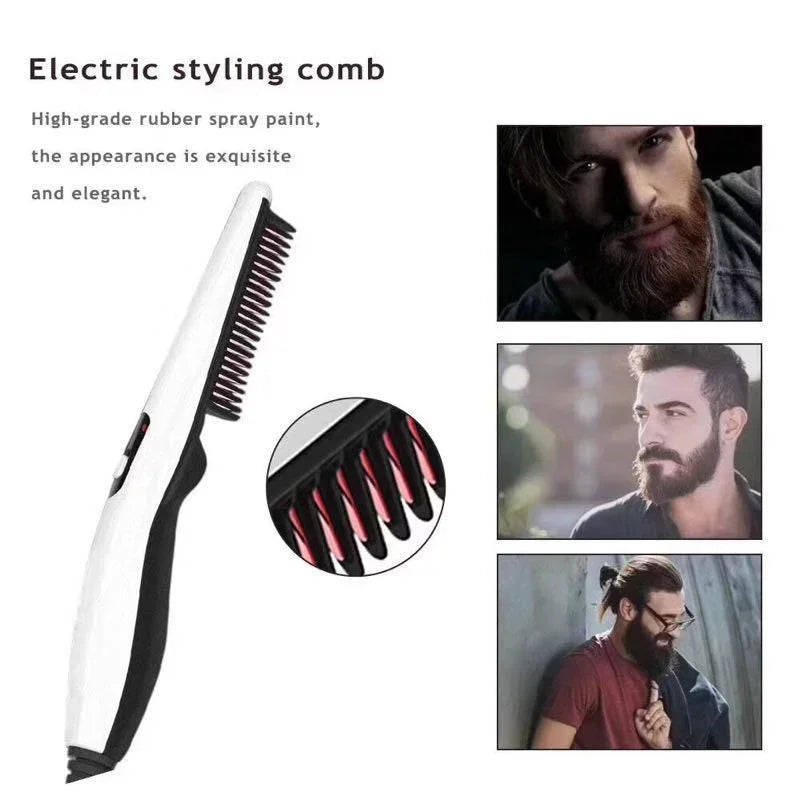 2 in 1 Multi-purpose electric - B & H straightener & Styling Comb For men