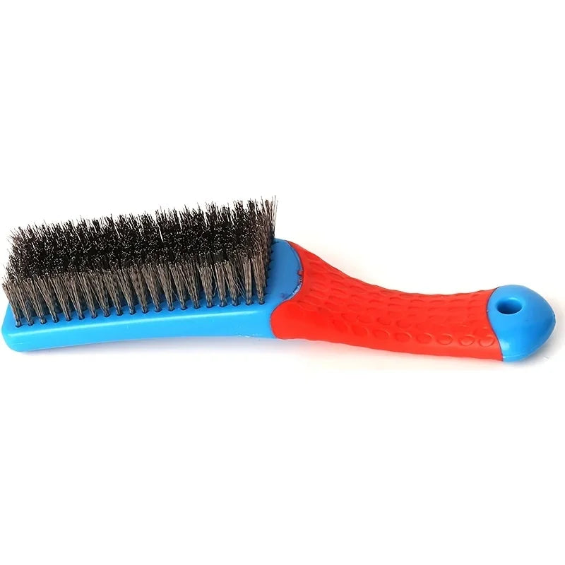 Heavy Duty Stainless Steel Wire Brush -  Comfortable Plastic Handle