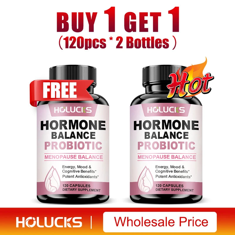 HormoBiome - Hormone Balance Probiotic, Supports Menopause Balance, Relieves Fatigue, Mood Swings, Improve Digestion & Metabolism