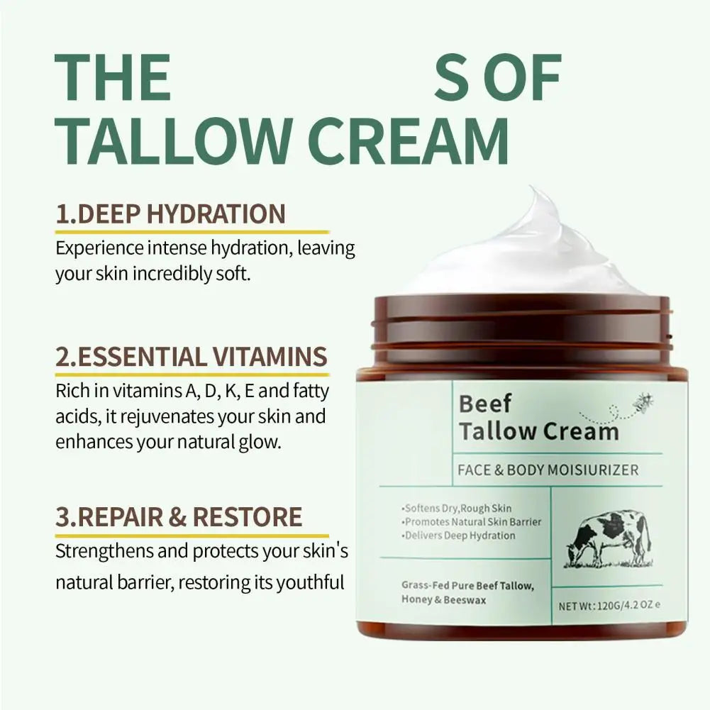 120g Beef Tallow Honey - 7 in 1 moisturizing & Skin repairing Cream
