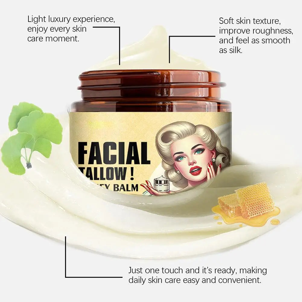 120g Grass Fed - Beef Tallow & Honey Cream - Face & Body Skin Care