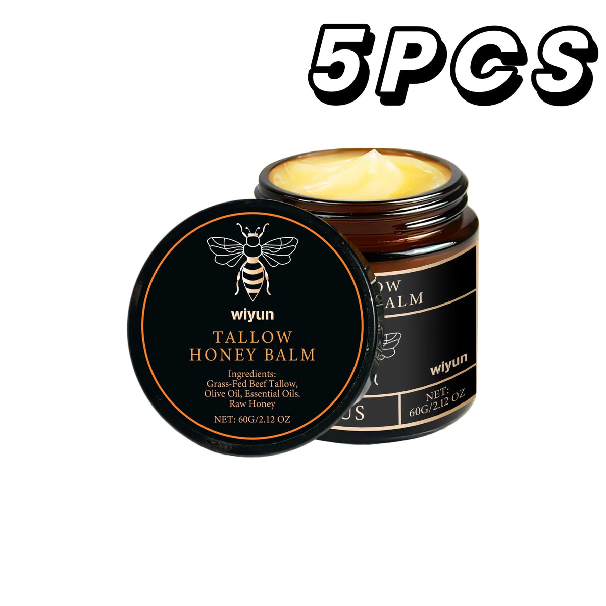 Honey & Tallow Pure Balm - Skin Hydrating - Face & Body moisturizing Lotion