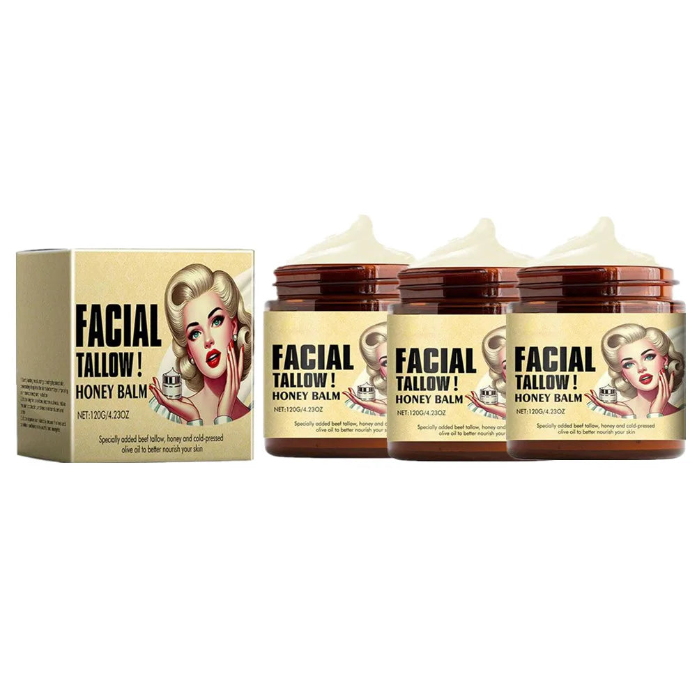 120g Grass Fed - Beef Tallow & Honey Cream - Face & Body Skin Care