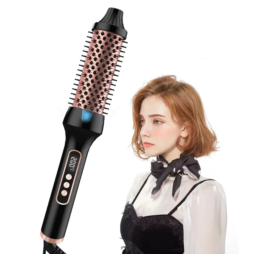 Versa-brush - 3 in 1 Ionic Hot brush - hair straightener & hair curler for women