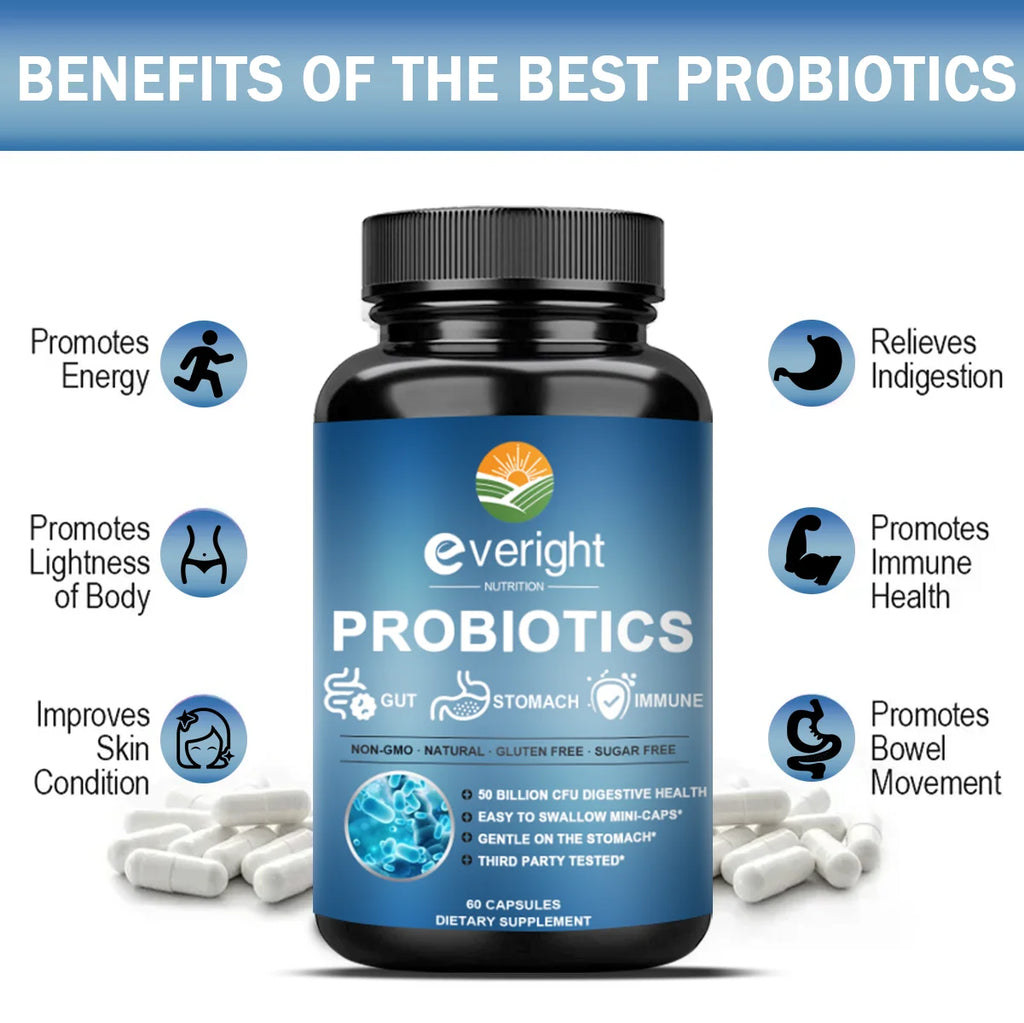 Veda-50 Probiotics - Daily Supplement for Digestive, Women's & Gut Health, Gas & Bloating Relief