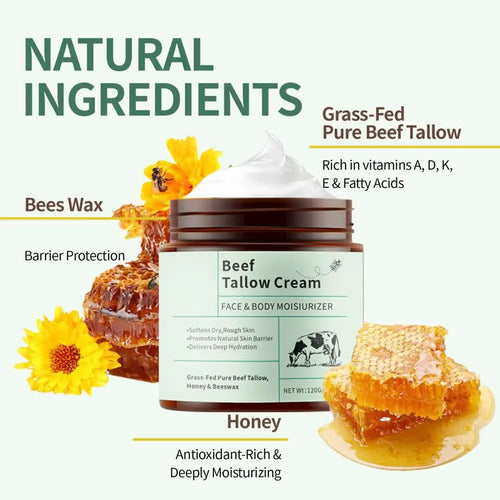 120g Beef Tallow Honey - 7 in 1 moisturizing & Skin repairing Cream
