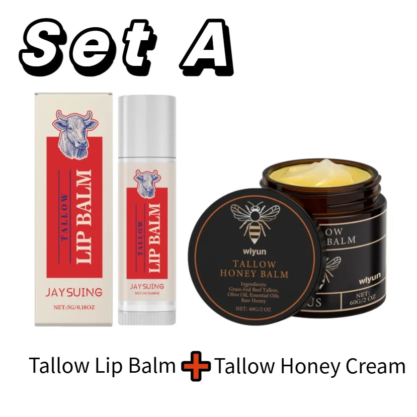 Honey & Tallow Pure Balm - Skin Hydrating - Face & Body moisturizing Lotion