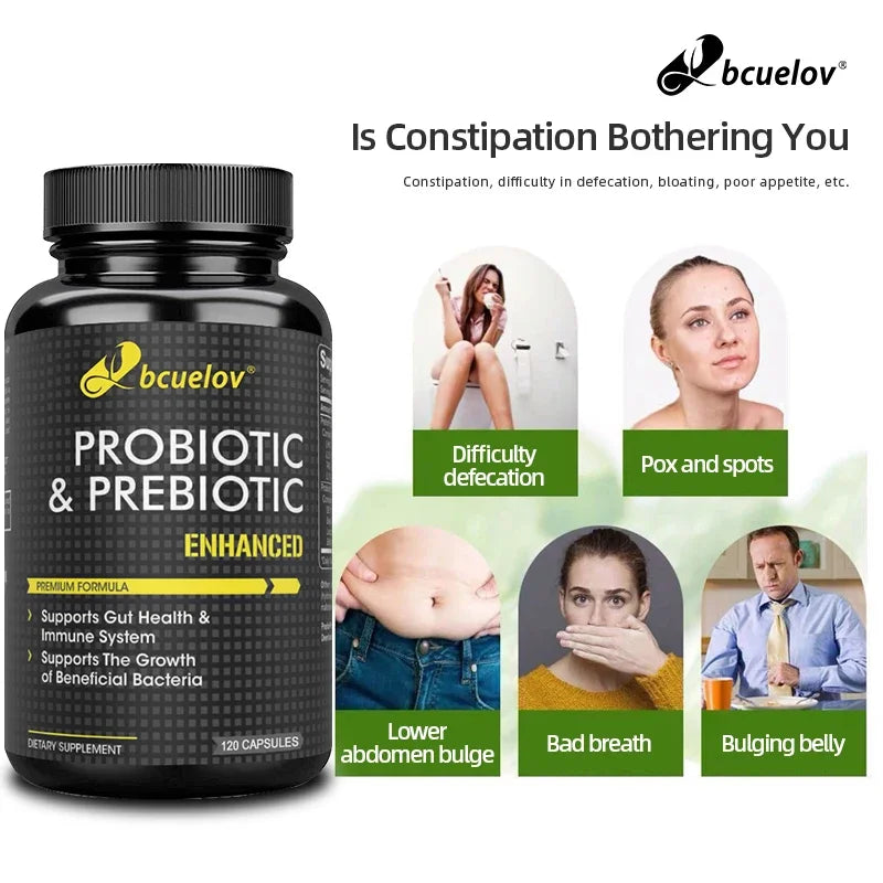 Synbi-Glow Probiotics and Prebiotics - Relieves Constipation, Bloating, Bad Breath, Acne & Blemishes