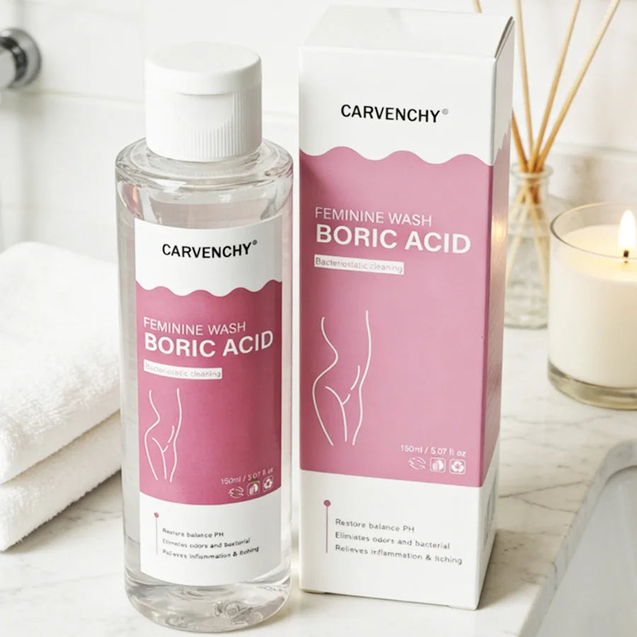 pH Balance Feminine Wash with Boric Acid - Supports Odor Control - Cleanses Discharge -
