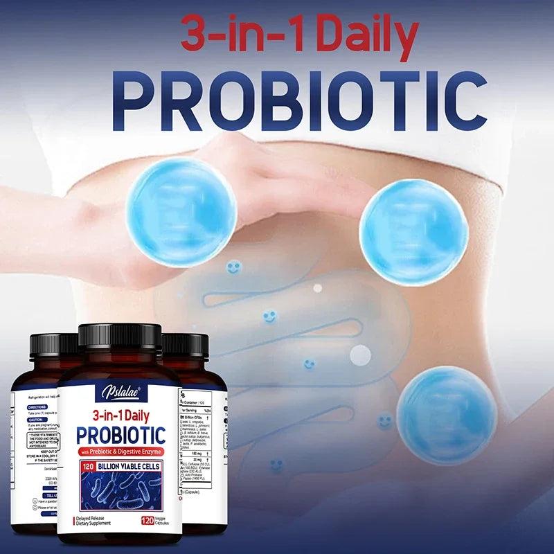 ENZBIO - Probiotics + Prebiotics + Digestive Enzymes - Promote Intestinal Flora Digestive Health Women & Men Provide Lasting Energy