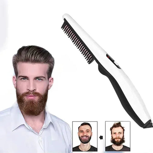 2 in 1 Multi-purpose electric - B & H straightener & Styling Comb For men